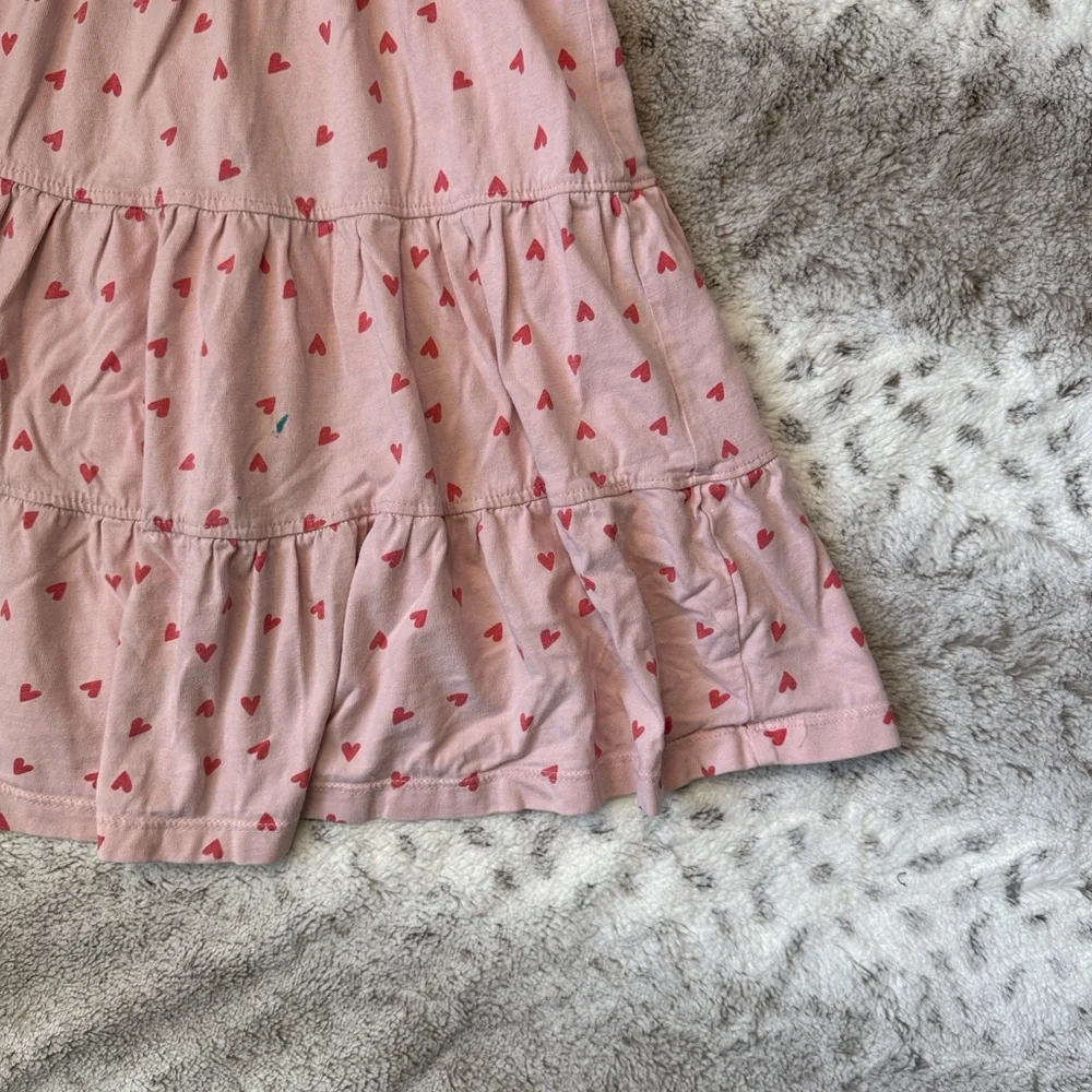 Hanna Andersson pink heart dress girls 5T feminine pastel girlhoodcore summer